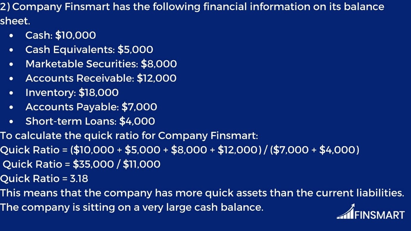 Quick Ratio FINSMART